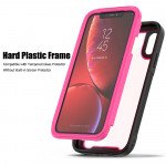 Wholesale iPhone Xs Max Clear Dual Defense Case (Hot Pink)